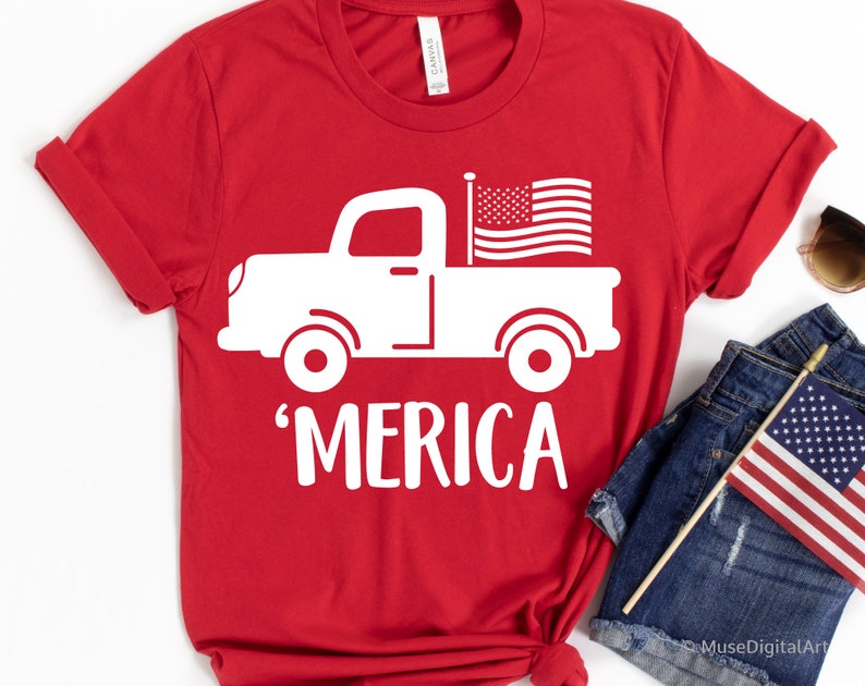 Download 4th of July Svg Merica Svg Old Truck Svg American Truck | Etsy