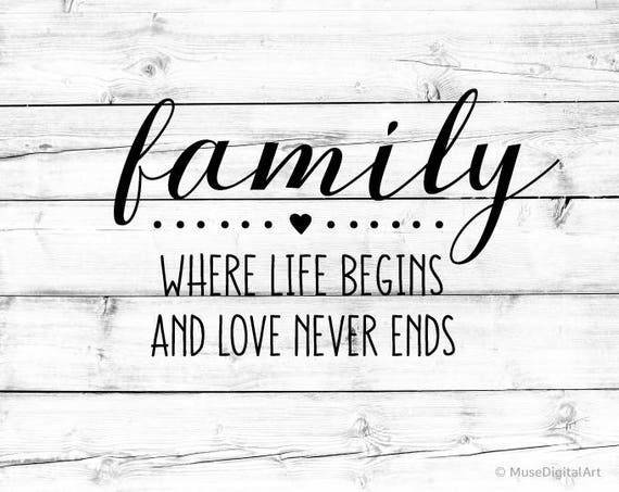 Download Family Where Life Begins And Love Never Ends Svg Family Svg Etsy PSD Mockup Templates
