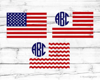 USA Flag Svg American Flag Svg Creative U.S. Flag Monogram Frame Svg Circle Monogram Frame Svg United States Svg for Cricut & Silhouette Png