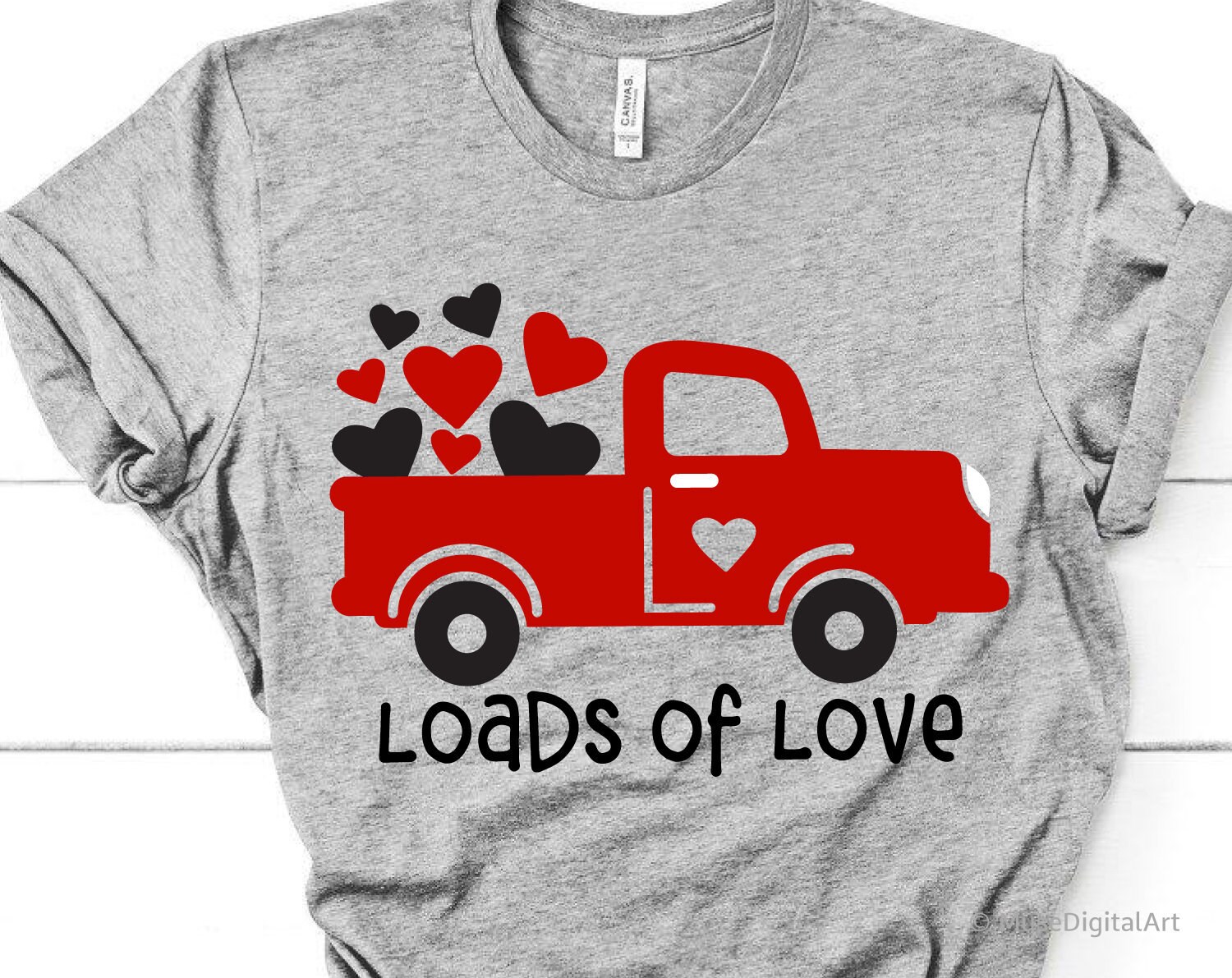 Download Loads of Love Svg Valentines Red Truck Svg Kids Valentines ...
