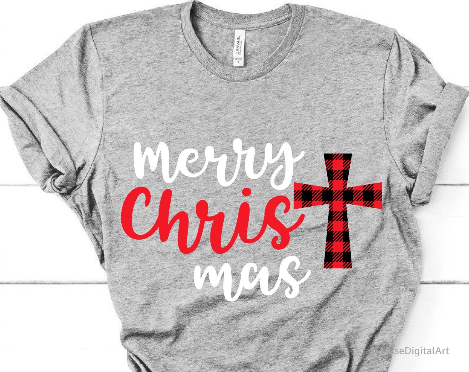 Download Merry Christ-Mas Svg Christmas Svg Buffalo Plaid Cross Svg ...