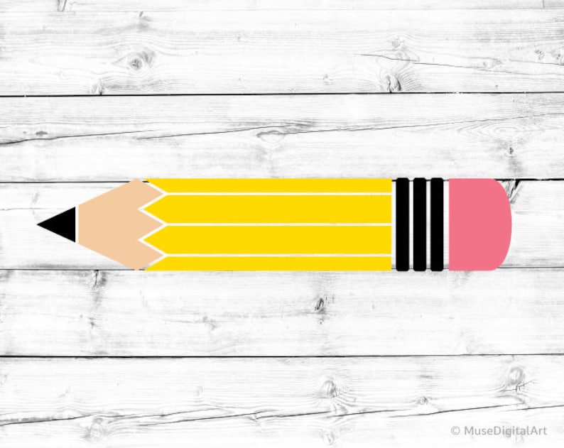 Download Pencil Svg Pencil Silhouette Svg Teacher Svg School Svg | Etsy