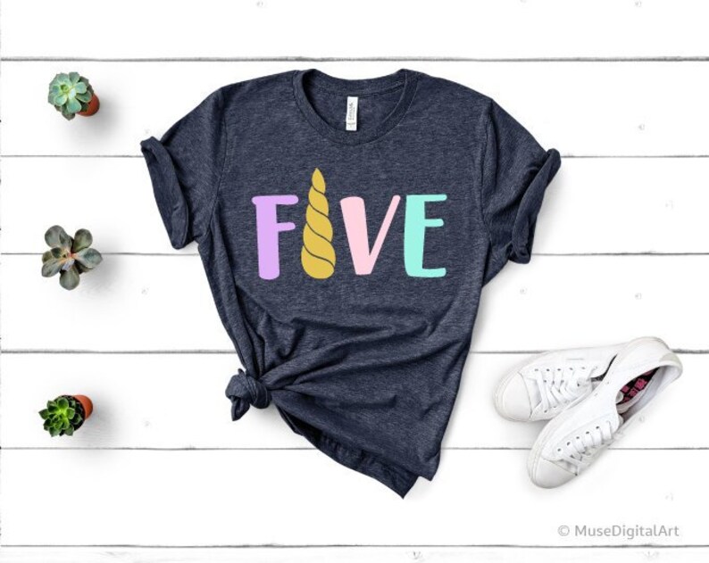 Download Fifth Birthday Svg Unicorn Svg Girl 5th Birthday Svg Five ...