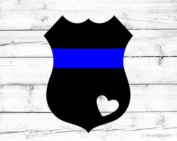 Download Police Badge Svg Police Badge Heart Svg Blue Lives Matter ...