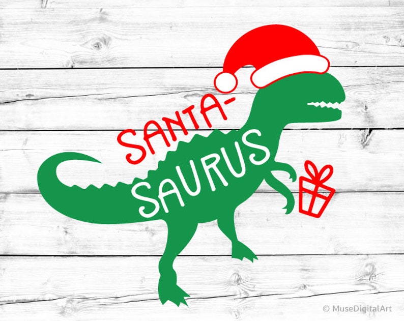 Download Christmas T-Rex Svg Santa-Saurus Svg Santa Dinosaur Svg ...