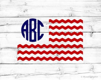 USA Flag Svg U.S. Flag Monogram Frame Svg Funny Creative American Flag Monogram Svg Circle Monogram Frame Svg for Cricut & Silhouette Png