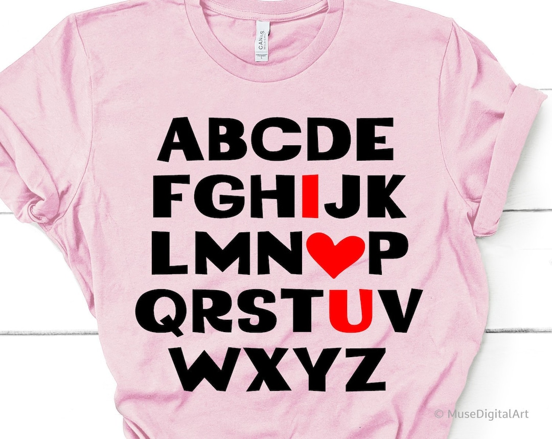 ABC I Love You Svg Valentines Day Svg Teacher Svg Love - Etsy