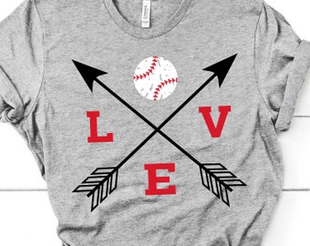 Love Baseball Svg, Baseball Mom Svg, Baseball Sister Svg, Baseball Shirt Svg, Grunge Distressed Svg Cutfile for  & , Png