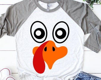 Turkey Svg, Thanksgiving Svg, Cute Turkey Face Svg, Cutest Turkey in Town Svg, Kids Thanksgiving Svg, Thanksgiving Shirt Svg for , Png