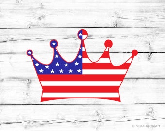 4th of July Svg Tiara Svg Crown Svg US Flag Merica Svg Fourth of July American Girl Png Patriotic Svg for   Miss America Svg