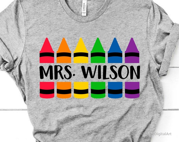 Download Crayon Split Monogram Svg Teacher Crayon Svg School Svg Etsy