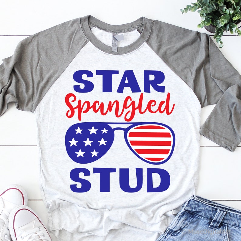 Download Star Spangled Stud Svg 4th of July Svg Baby Boy 4th of July | Etsy