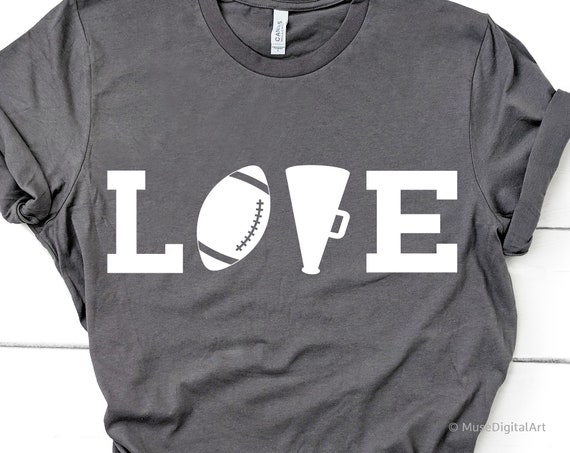 Football Love Svg Football Svg Cheer Svg Cheerleader Etsy