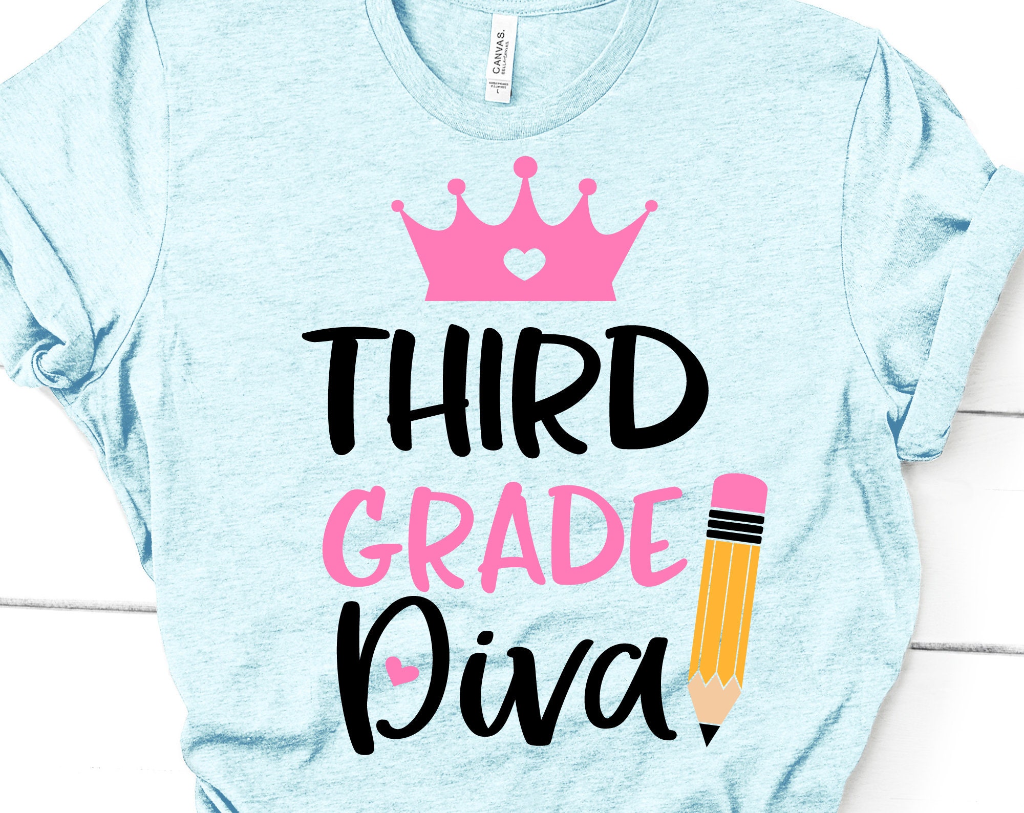 Third Grade Diva Svg Girl 3rd Grade Svg Back to School - Etsy Canada