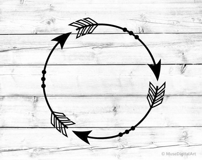 Download Circle Arrow Svg Tribal Arrow Circle Svg Hunting Arrows Svg | Etsy