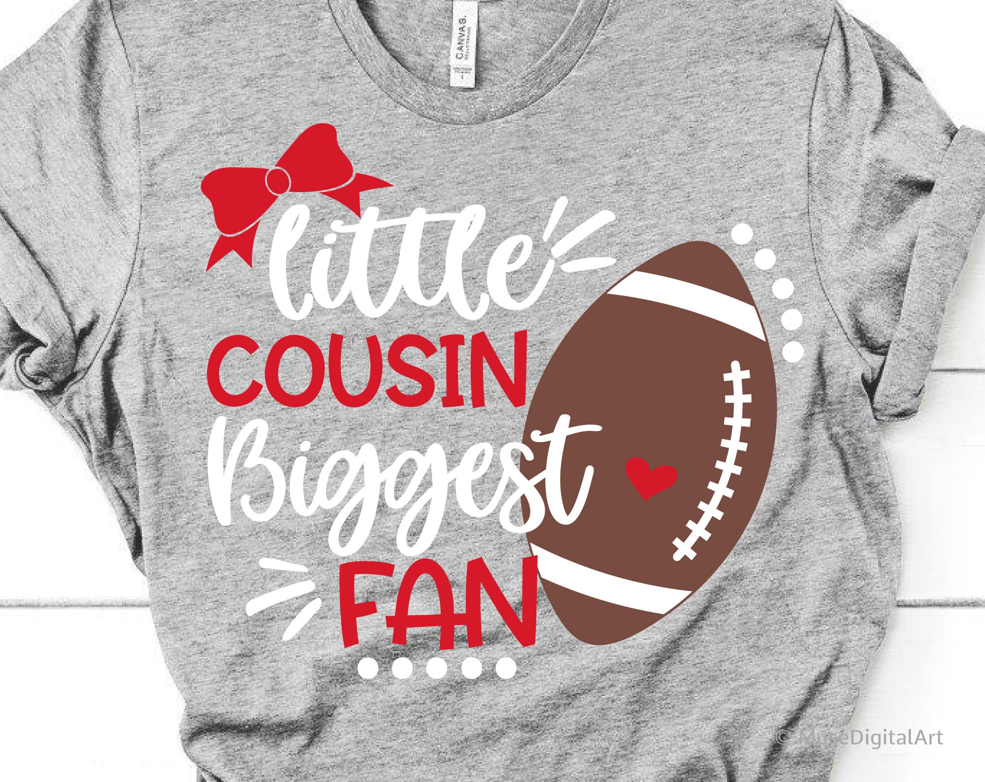 Download Little Cousin Biggest Fan Svg Football Sister Svg Football ...