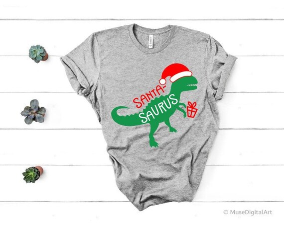 Download Free Christmas T Rex Svg Santa Saurus Svg Santa Dinosaur Svg Boy Etsy SVG DXF Cut File