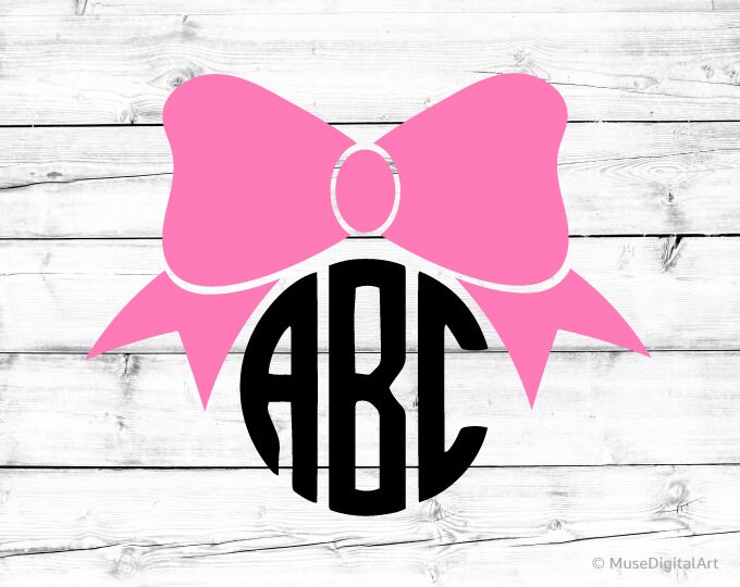 Bow Svg Bow Monogram Svg Baby Girl Svg Little Princess Svg Etsy