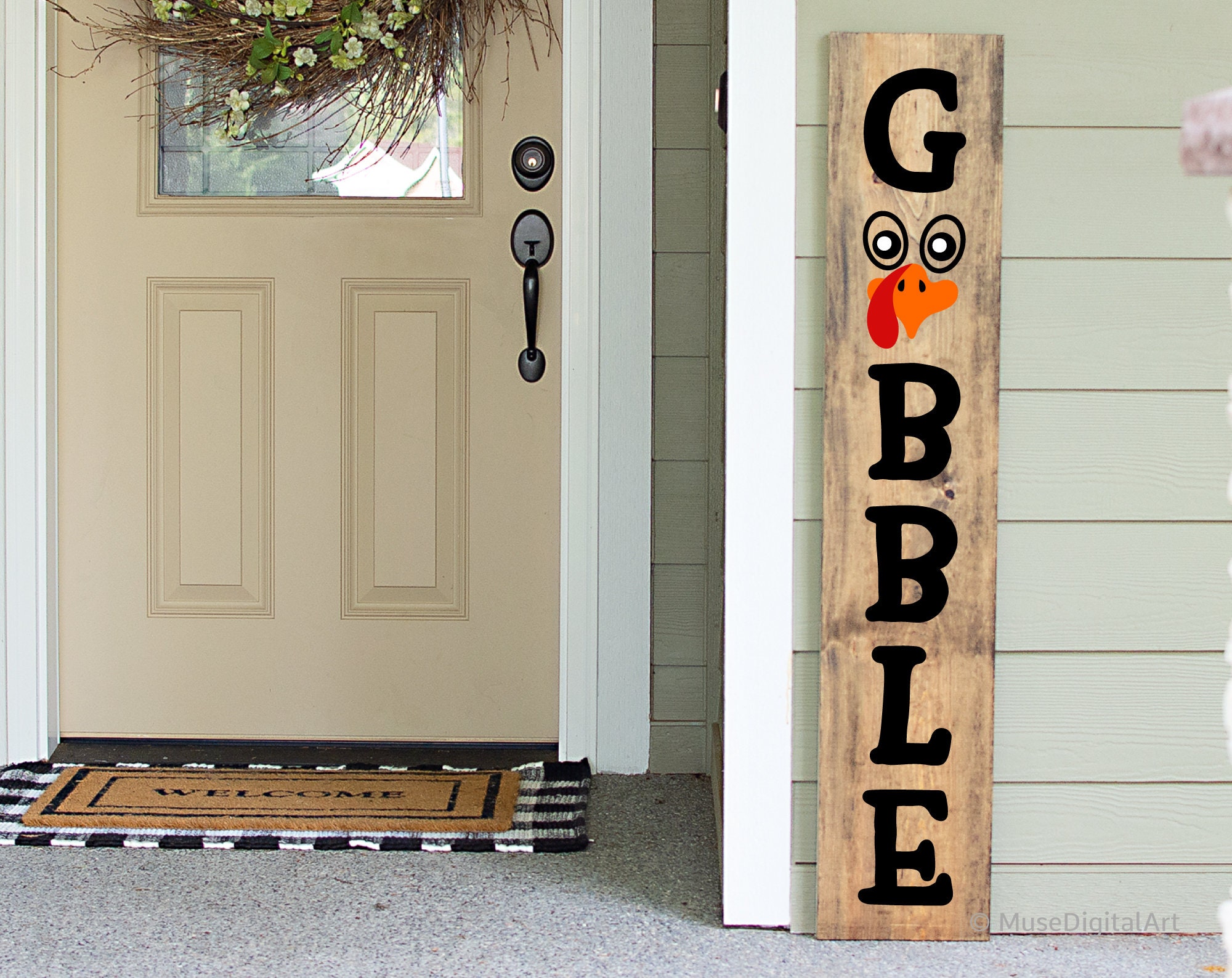 Gobble Svg Thanksgiving Porch Sign Svg Welcome Sign Svg  Etsy