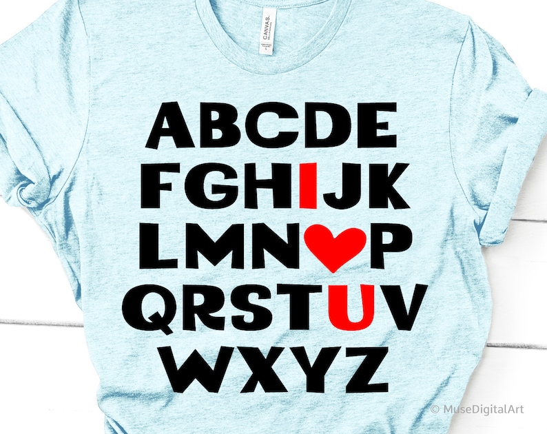 Download ABC I Love You Svg Valentines Day Svg Teacher Svg Love | Etsy