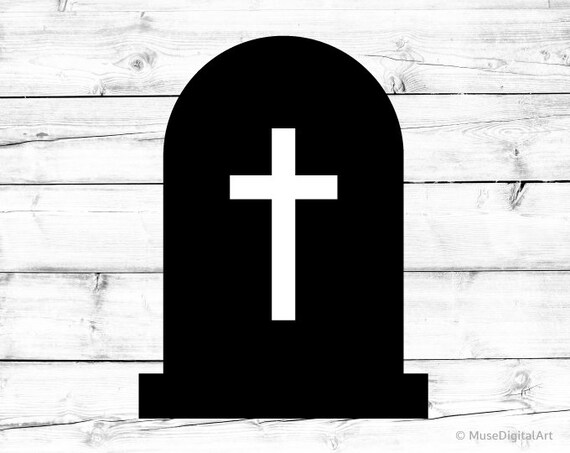Tombstone Svg Halloween Svg Tombstone Silhouette Svg File for | Etsy