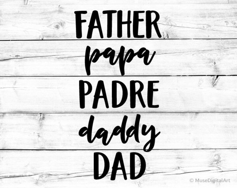 Download Father Papa Padre Daddy Dad Svg Dad of Boys Svg Girls Dad Svg | Etsy