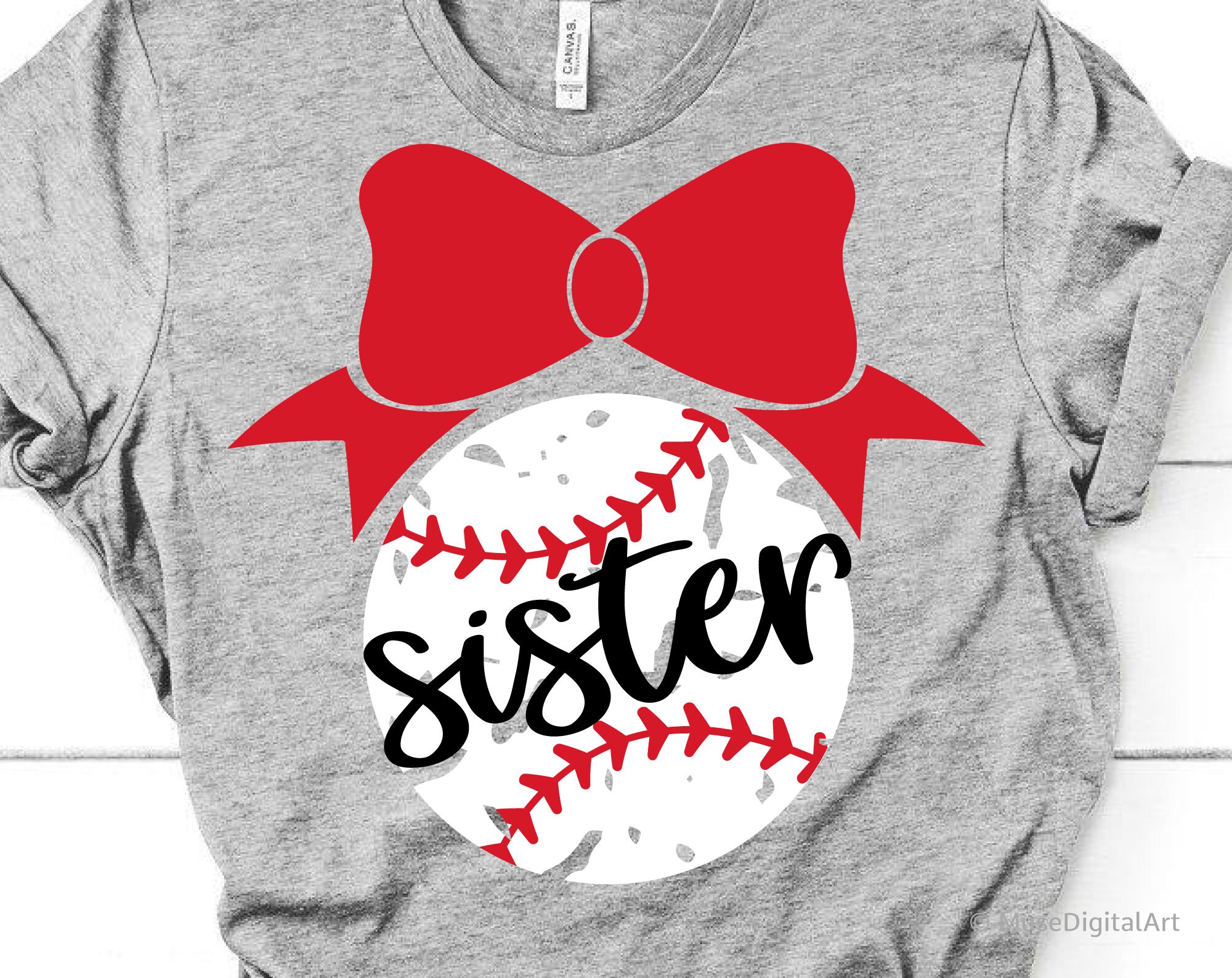 Baseball Sister Svg Baseball Bow Svg Little Sister Biggest Etsy 