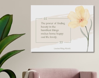 Louisa May Alcott Print | Louisa May Alcott Quote | Canvas Wall Art | Famous Quote Art | Little Women Author