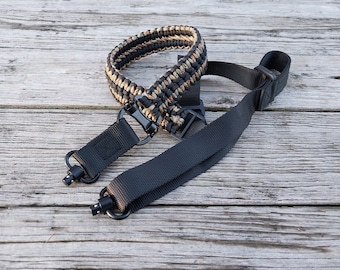 Paracord 1 and 2 Point Shoulder Sling for Hunting Handmade Outdoor Strap Adjustable Sling USA Made Great Fathers Day Gift /Hunting Gift