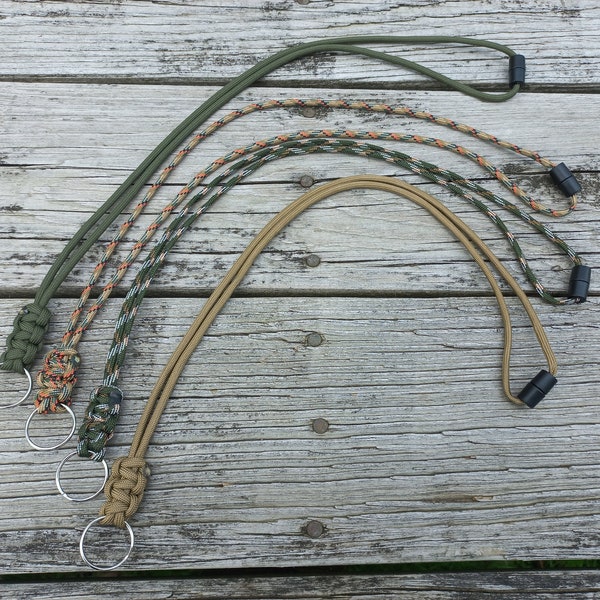 Handmade Paracord Neck Lanyard with Safety Breakaway USA Made Minimalist Lanyard EDC Key Lanyard Back to School Gift ID Card Lanyard