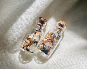 Beach Bottle Gift with Sea Glass and Beach Pebbles