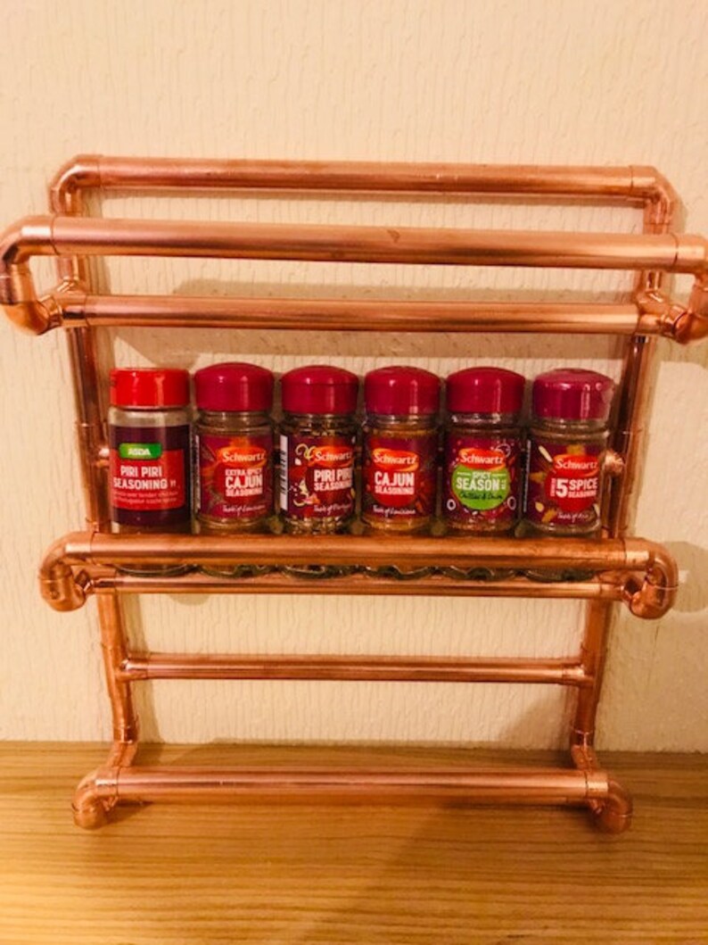 copper spice rack