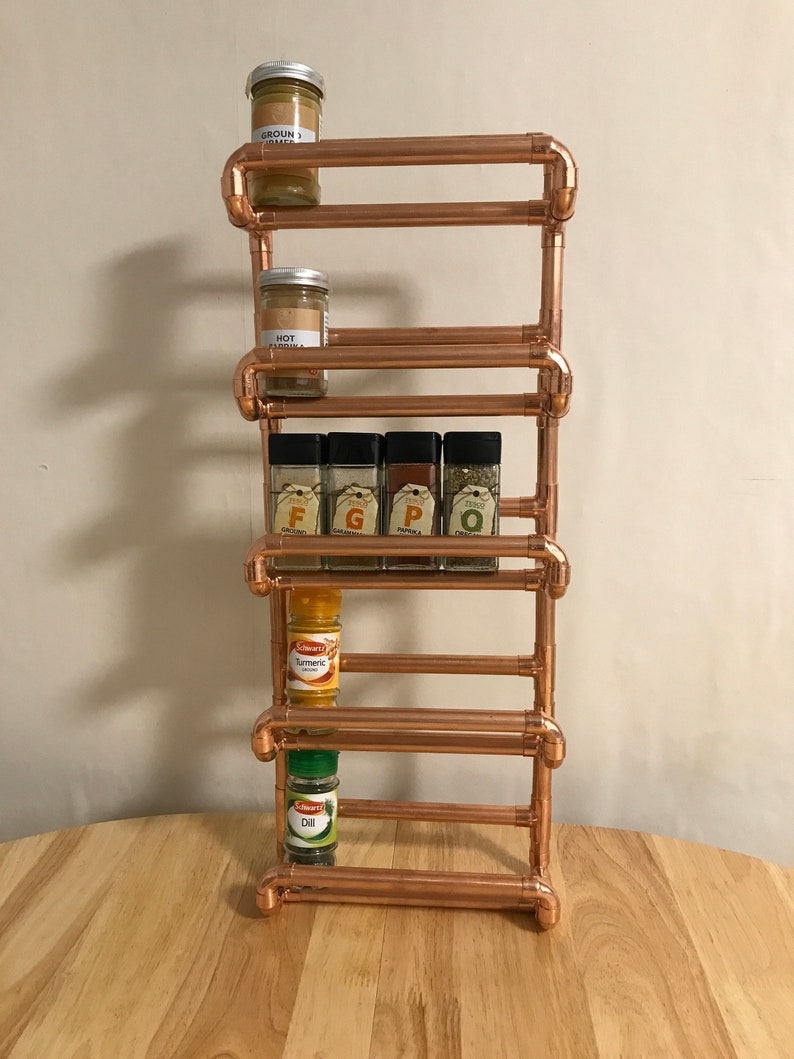 25 Jar5 Tier Tier Copper Pipe Spice Rackhandmade Etsy UK