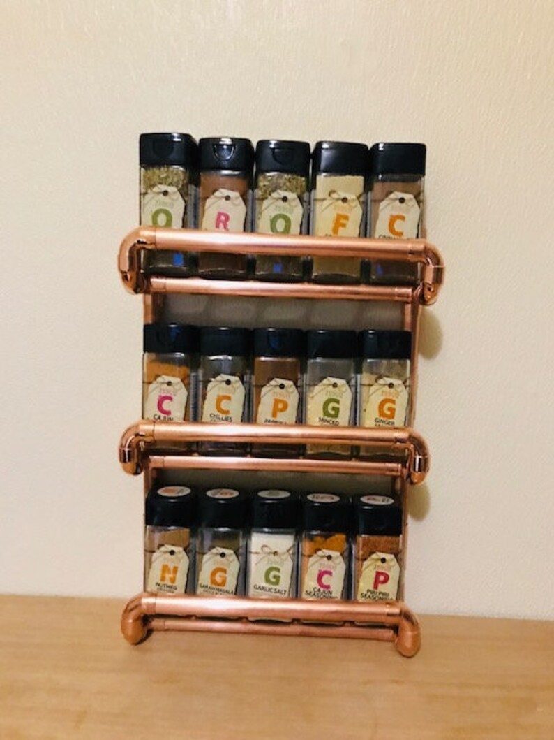 copper spice rack