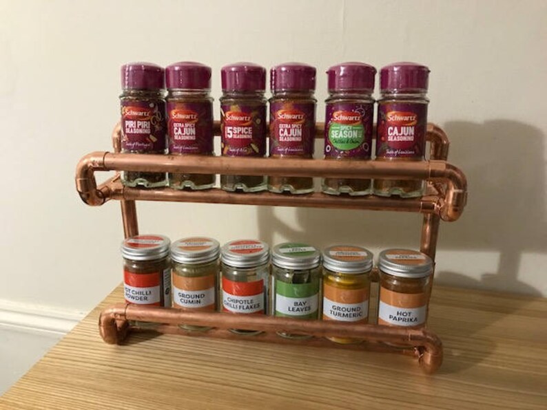 copper spice rack