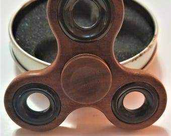 Real 100% Walnut Wood Triple Wing Fidget Spinner