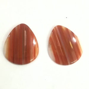 2 Pieces Natural Agate Gemstone,Loose Gemstone pear Cabochons,handmade Natural Agate Gemstone for jewelry Wholesale Price, 30×23 mm,31.5ct