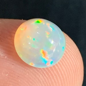 8 mm Top quality , AAA+A QUALITY Natural Ethiopian Opal Cabochon Loose Gemstone Top Quality opal round shape, Jewellery Making