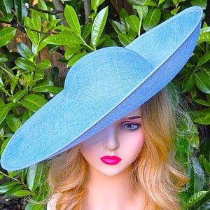 9 COLOURS Extra Large Fascinator BASE Royal Ascot Hat Base Blue Wedding Hat - Kentucky Derby Hat Base Church Hat Racing Occasion Hat Formal