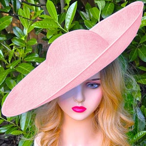 9 COLORES Tocado extragrande BASE Sombrero Kentucky Derby BASE - Sombrero Royal Ascot Base Sombrero de boda negro Base - Sombrero de iglesia para carreras de caballos Rosa