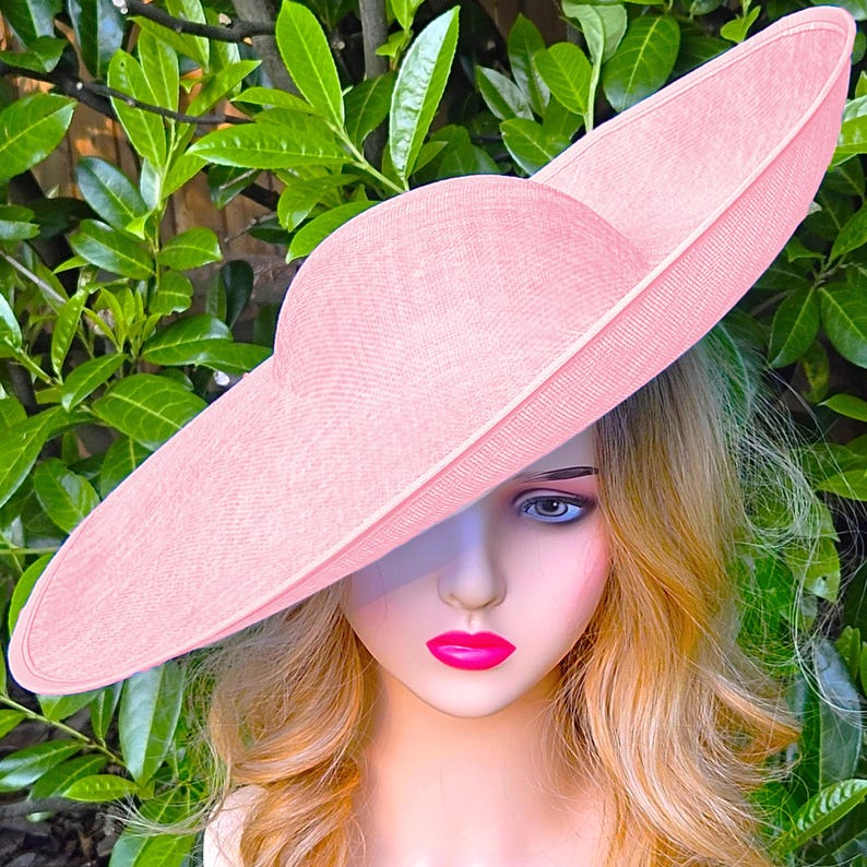9 COLORES Tocado extragrande BASE Sombrero Kentucky Derby BASE - Sombrero Royal Ascot Base Sombrero de boda negro Base - Sombrero de iglesia para carreras de caballos Rosa
