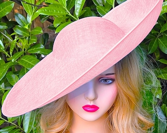 9 COLOURS Extra Large Fascinator BASE Pink Ascot Base Wedding Guest Hat Base - Church Hat Base Racing Occasion Kentucky Derby Hat Base Races
