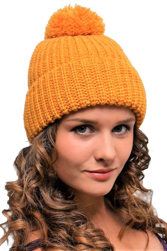 Bobble Hat Burgundy Beanie Woolly Hat Dark Red Winter Knitted Hats with Pom Pom for Women Womens Pompom Wooly Woolley Chunky Knit Woollen