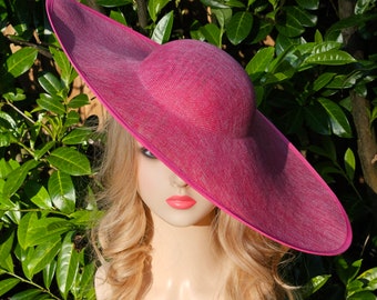 Base de chapeau bibi Ascot extra large 2 couleurs - Base de chapeau de mariage - Base de chapeau d'église - Base de chapeau de course - Base de chapeau de occasion - Base de chapeau formel