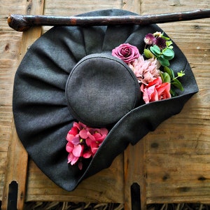 Wide Brim Hat Black Royal Ascot Ladies Wedding Guest Hat  display picture 1