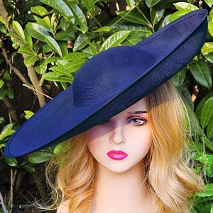 9 COLOURS Extra Large Fascinator BASE Navy Royal Ascot Hat Base Kentucky Derby Hat Base Wedding Hat Church Hat Racing Occasion Formal Races
