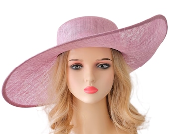 Extra Large Hat Pink Royal Ascot Statement Formal Ladies Day Races Wedding Hat Church Hat Occasion Racing Women Dubai Wide Brim Garden Party