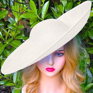 9 COLOURS Extra Large Fascinator BASE White Cream Ivory Kentucky Derby Hat Royal Ascot Hat Base Wedding Hat - Church Hat Base Racing Races