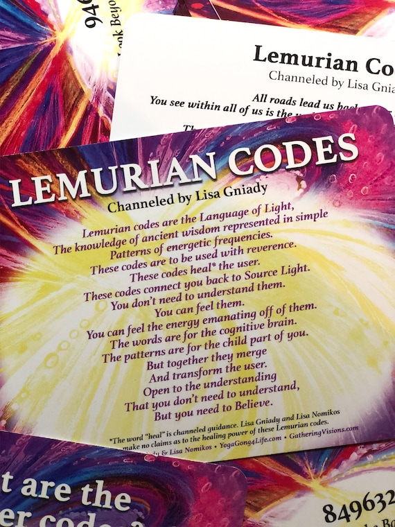 Oracle Deck Lemurian Codes Activation Cards Etsy