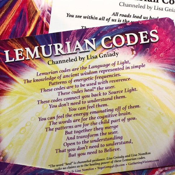 Lemurian Codes Activation Cards (Oracle Deck)